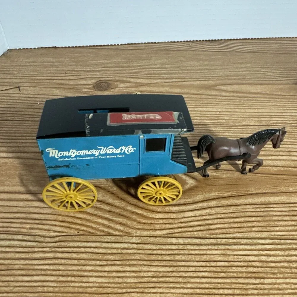 ERTL Diecast Montgomery Ward Co. Horse And Wagon Coin Bank Model #1367‎